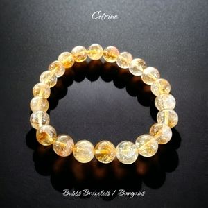 Citrine Bracelet - 8mm Natural Stones Stretches